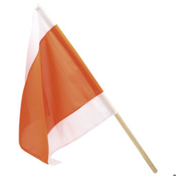 Zeige Details für DÖNGES Warnflagge, 50x50 cm, mit Holzstab,weiß/orange/weiß Bild von DÖNGES Warnflagge, 50x50 cm, mit Holzstab,weiß/orange/weiß