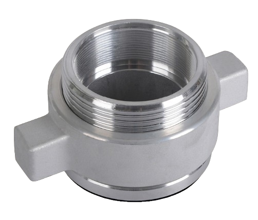 KINDSWATER Standrohrfuß DN80 - W72x1/14 IG, Aluminium