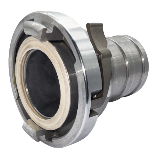 KINDSWATER Druckkupplung Storz B-75, Länge Einbindestutzen 60 mm mit Sicherung aus Aluminium