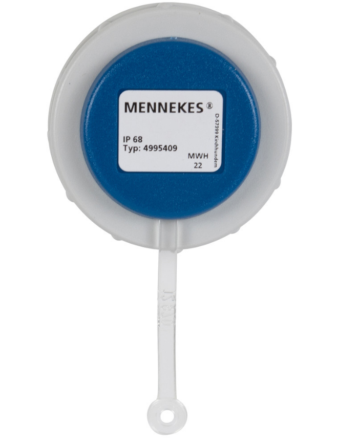DÖNGES Mennekes Ersatzklappdeckel, blau/grau, MEN4995409