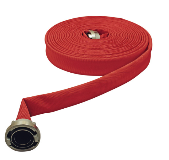 ESCHBACH Feuerlöschschlauch PANTHER COLOR mit Kupplungen, L1, rot, B-75, 35 mtr., Kupplungen mit Sperrklinke