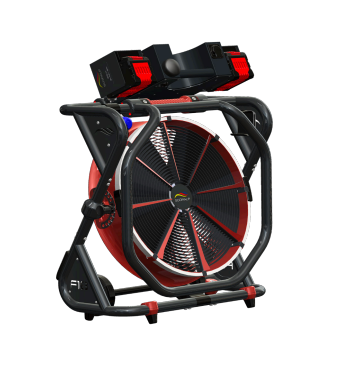 SCORALP ALPINA Akkulüfter F18-MI, Milwaukee 18V, 230V Elektromotor, ohne Akkus