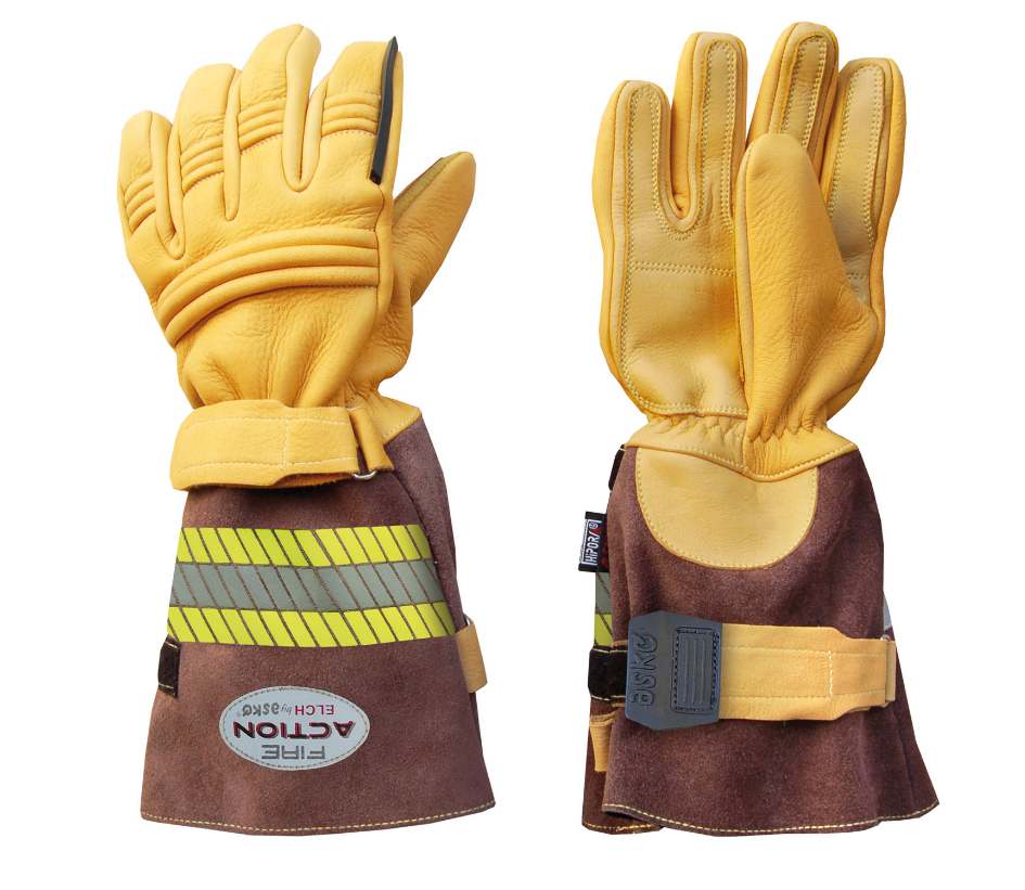 ASKÖ Feuerwehrschutzhandschuh FIRE ACTION ELCH, gelb, Gr. 12