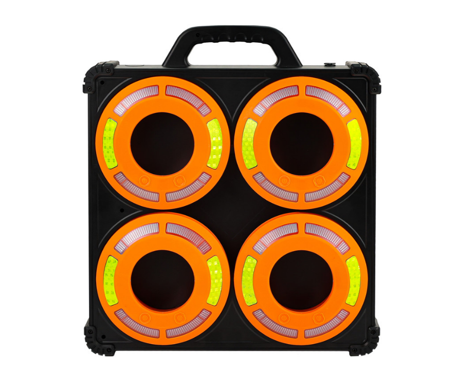 DÖNGES LED-360° Signalleuchten-Set für Verkehrsleitkegel im Koffer