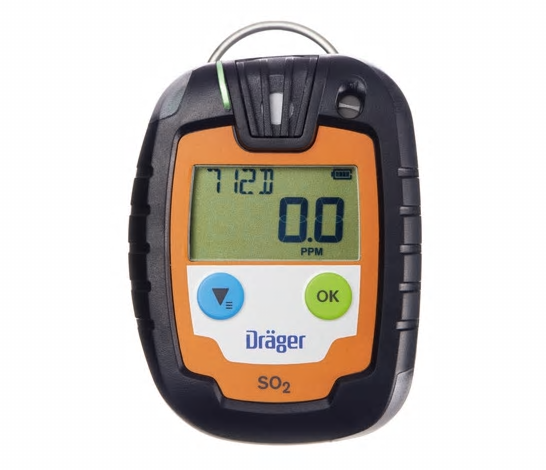 Bild von DRÄGER Gasmessgerät PAC 6000 mit Sensor SO2, 0-100 ppm, Alarmschwellen 0.5/1.0 ppm