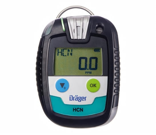 Bild von DRÄGER Gasmessgerät PAC 8000 mit Sensor HCN, Standardmessbereich 0-50 ppm, Alarmschwelle 1.9/3.8 ppm