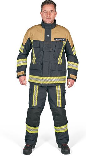 Bild von ROSENBAUER Schutzjacke GAROS G30, NOMEX NXT, schwarzblau/gold, Gr. 64-66 E