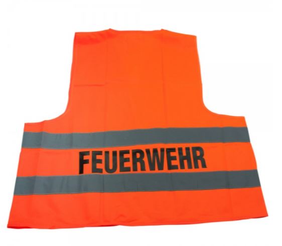 Bild von DÖNGES Warnweste mit Aufdruck FEUERWEHR, leuchtorange, aus 100% Polyester