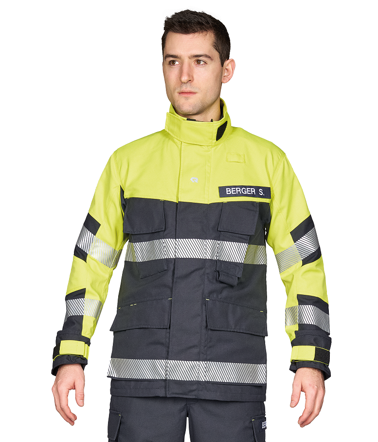 Bild von ROSENBAUER Schutzjacke GAROS G10 TR, schwarzblau/gelb, Gr. 60-62 D