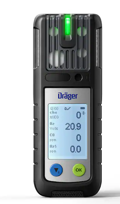 DRÄGER Gasmessgerät Typ X-AM 2800 für Feuerwehranwendungen mit Sensoren EX (Justierung Nonan), O2 PR, CO LC, H2S LC, inkl. Akku, ohne Ladegerät