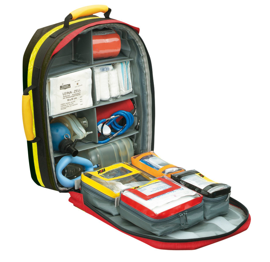 Bild von DÖNGES Notfallrucksack First Responder Coronar DIN 13155, PAX-Plan, rot