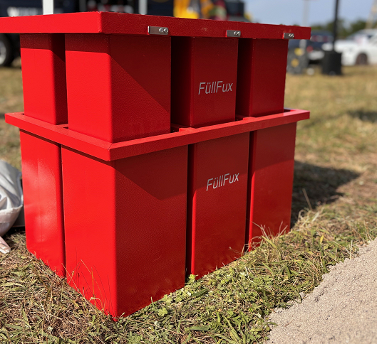 FüllFux Vorrichtung zum Füllen von Sandsäcken, Farbe rot