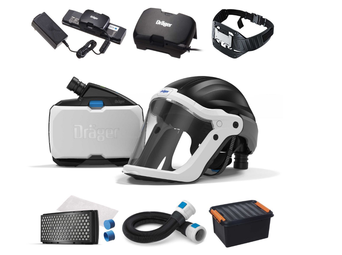 DRÄGER Gebläsefiltergerät X-plore 8500 Starterpaket mit Helm