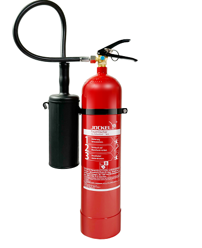 JOCKEL Kohlendioxidfeuerlöscher Typ K5J, 5kg, Brandklasse B, 5 LE, 89B, mit Schneerohr