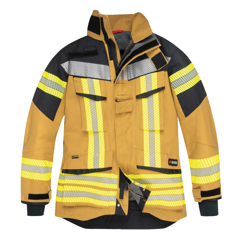 S-GARD Überjacke RESPONSER 2.0, Nomex® ATC, Parallon Moisture Barrier Membrane, gold-schwarzblau, Gr. K XXL